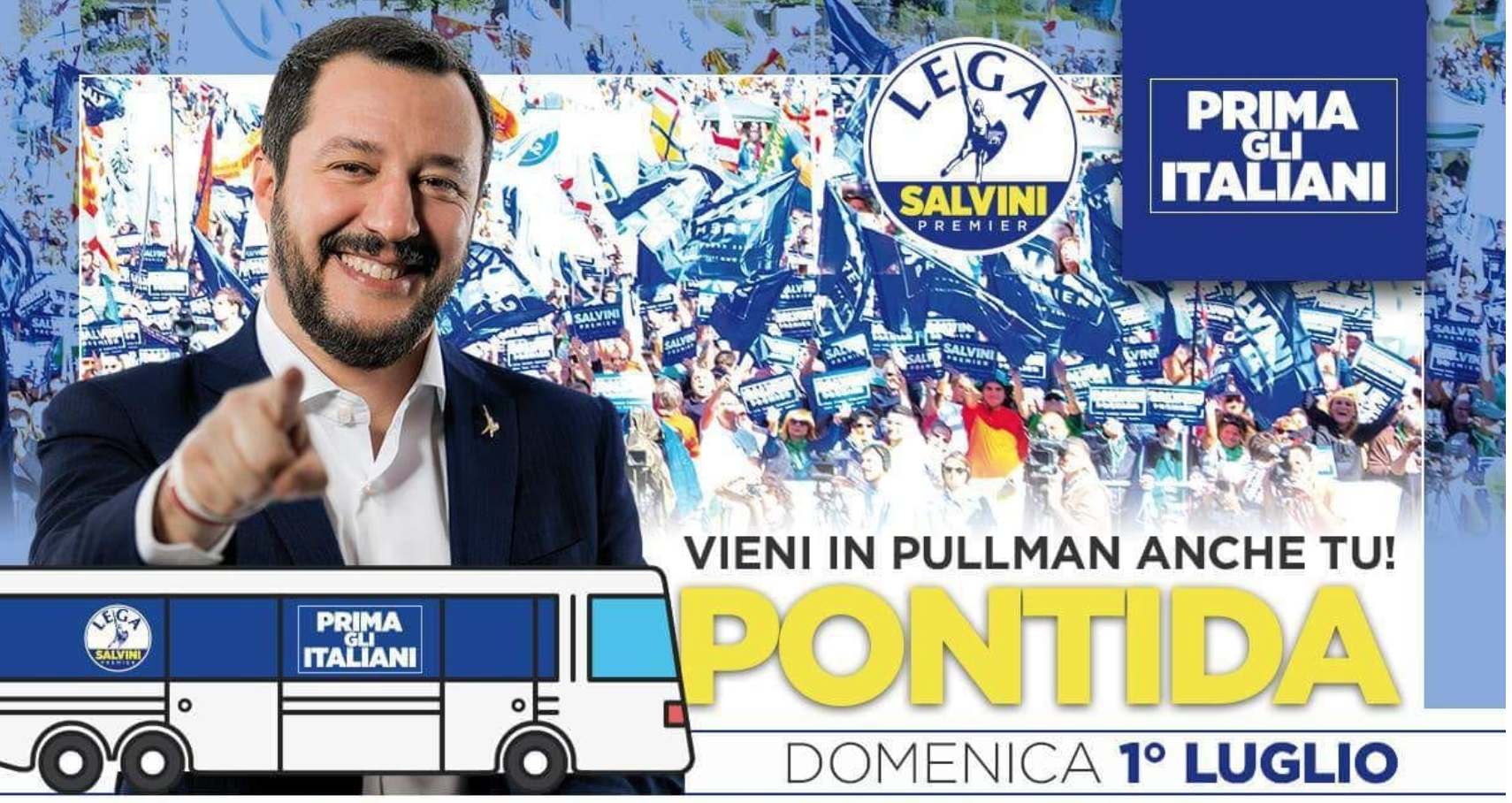 di Alessandro Campi
E’ il momento magico di Matteo Salvini. La sua nuova Lega – territorialmente nazionale,  ideologicamente sovranista, cromaticamente convertitasi al blu-azzurro che fu di Berlusconi e ora è di Trump – partecipa al governo dettandone la linea e le parole d’ordine. Ieri, sul prato di Pontida, oltre cinquantamila militanti hanno preso parte al raduno annuale del movimento: una festa popolare, di persone in carne ed ossa, in tempi di evanescenti comunità virtuali.